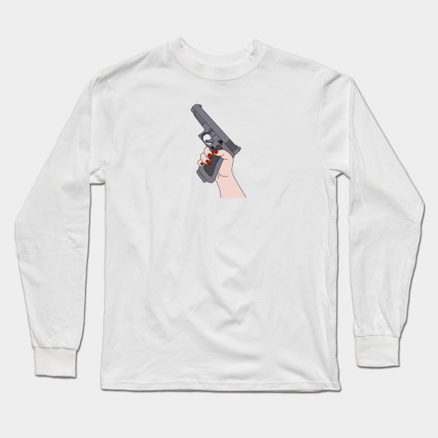 Gun design Long Sleeve T-Shirt by ballooonfish